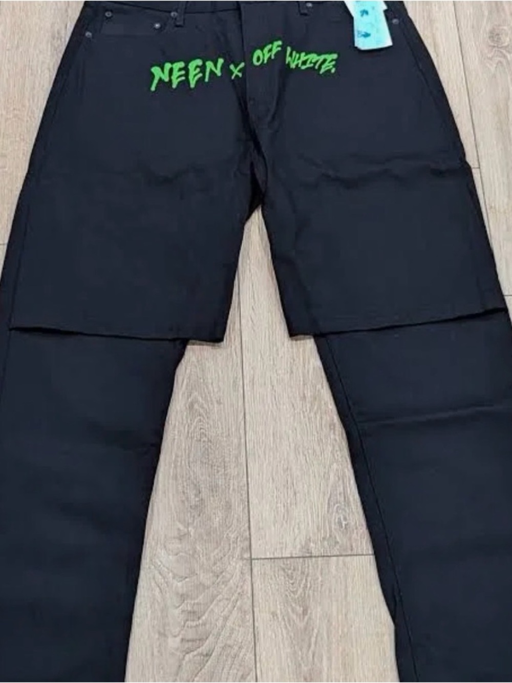 Off-White X Neen Double Skate Jeans Black/Green